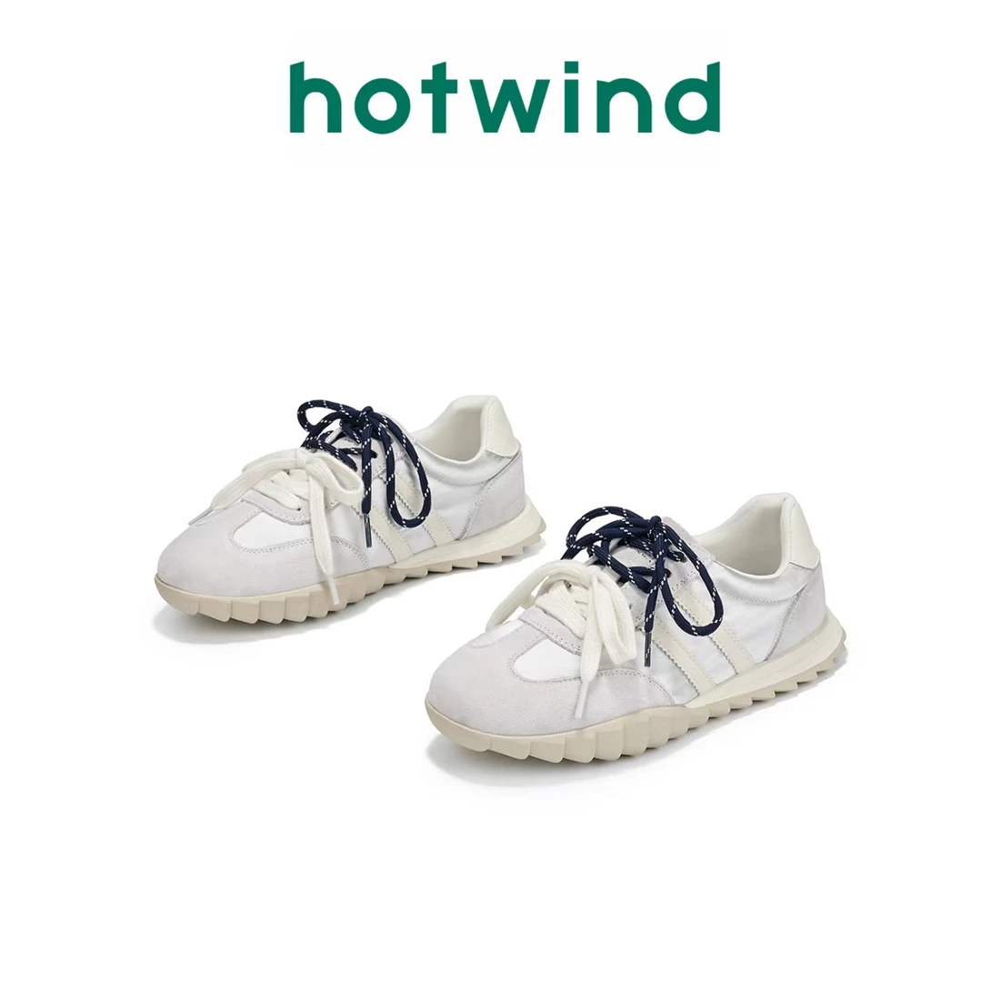 Hotwind/热风阿甘鞋新款多巴胺双鞋带透气时尚德训阿甘鞋H13W4Y87