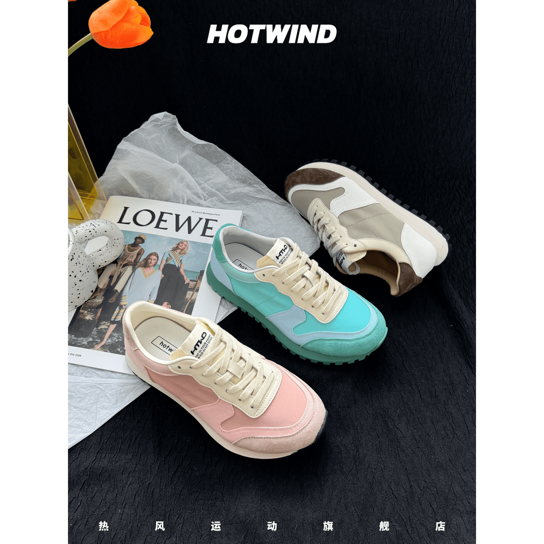 Hotwind/热风2024新款复古休闲运动阿甘鞋跑步舒适透气款百搭