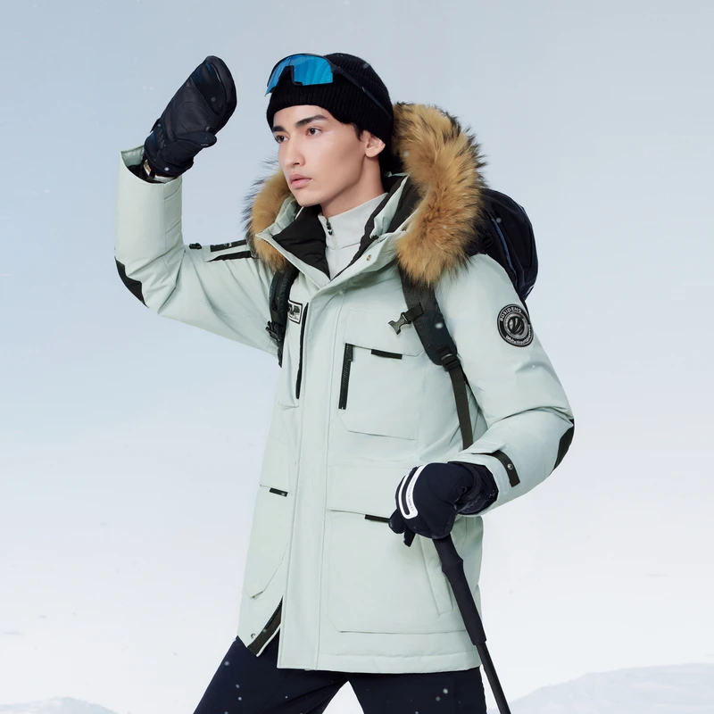 波司登门店同款90绒情侣款经典极寒系列加厚保暖连帽羽绒服2317WM