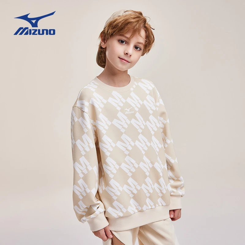 Mizuno/美津浓秋季新款卫衣满印时尚高级日常休闲气质WY24431101