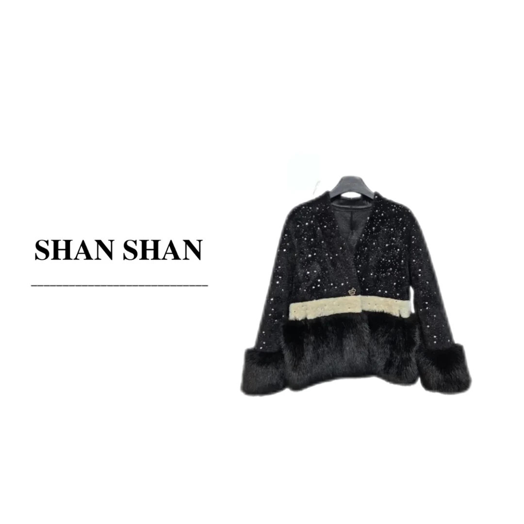 SS姗姗（满目星辰）气质轻奢百搭时尚秋冬冬季设计师外套