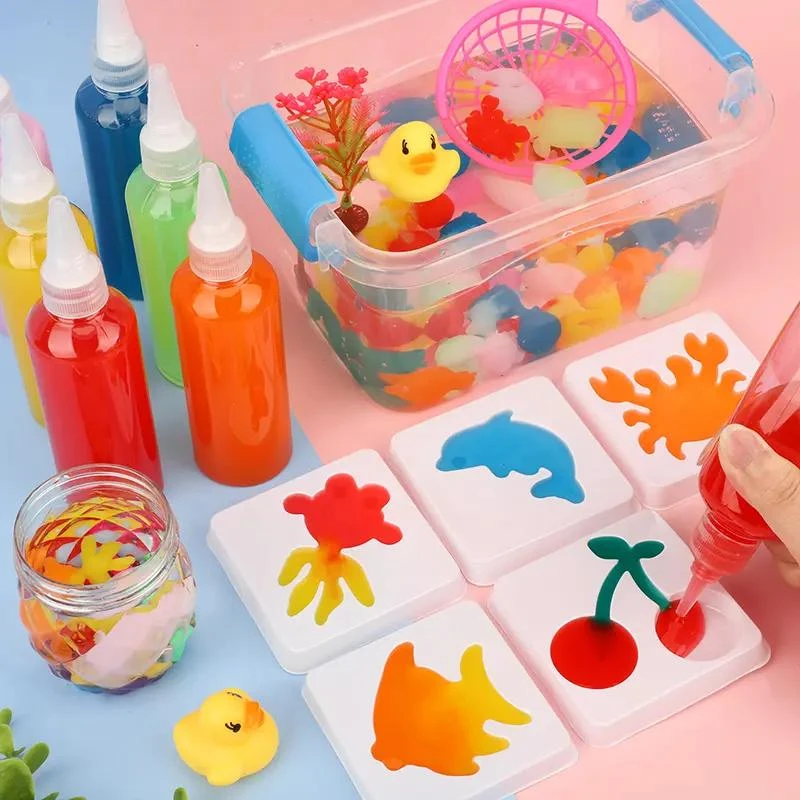 水拓画颜料儿童水浮绘画工具套装水里画画手指画可水洗幼儿园玩具