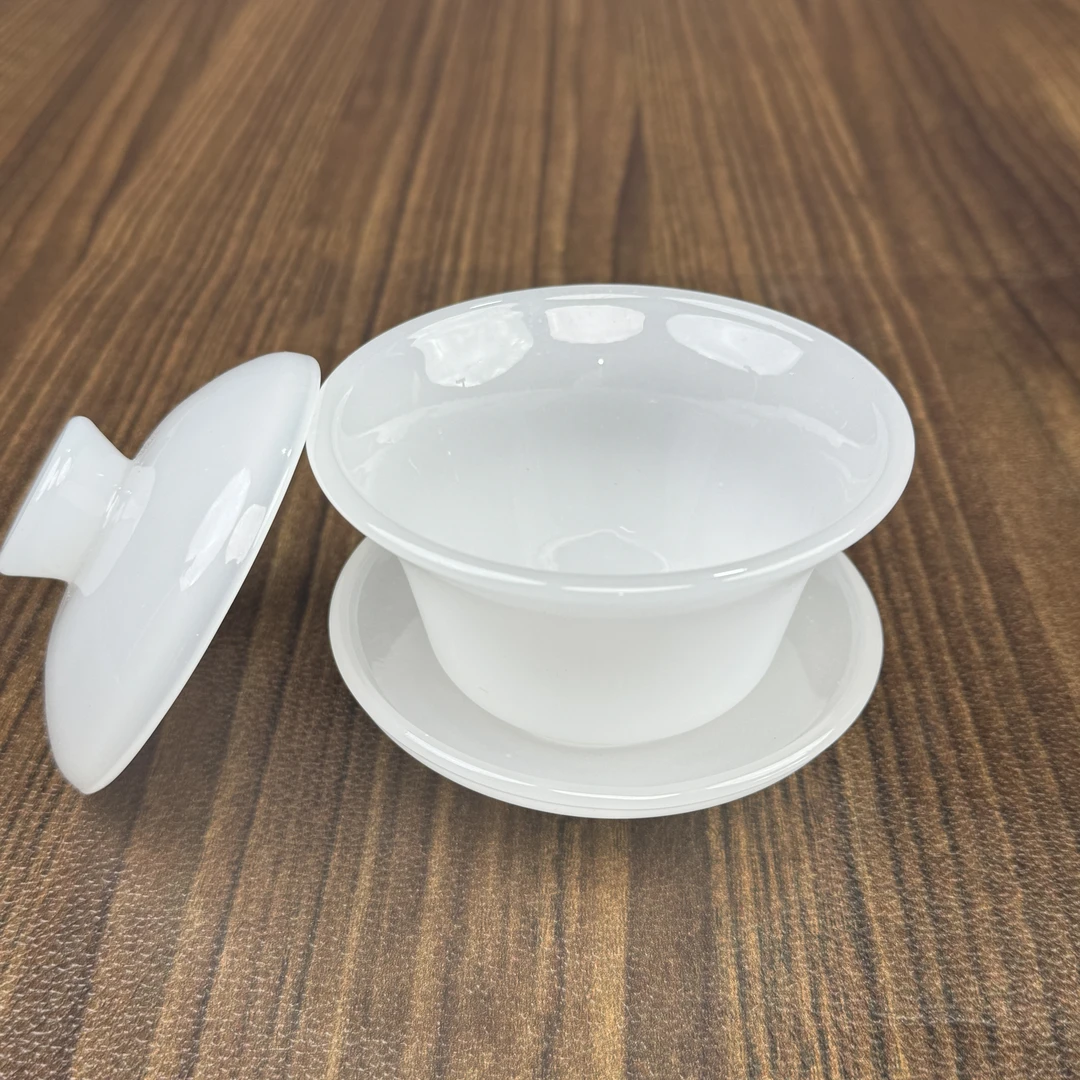 白琉璃三才盖碗E6