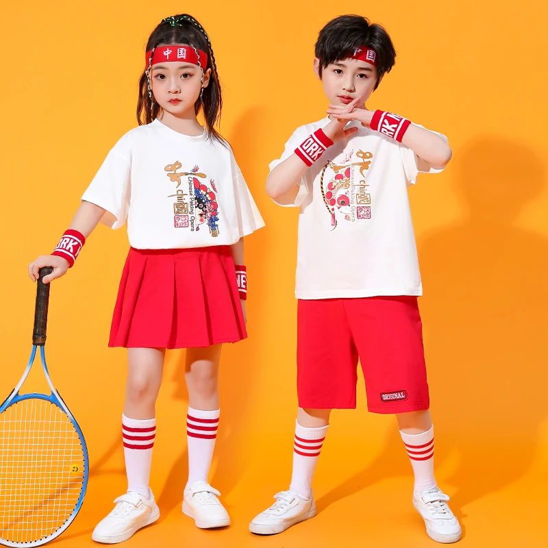 儿童毕业表演服幼儿园运动会拉拉队舞蹈服小学生团体啦啦操演出服