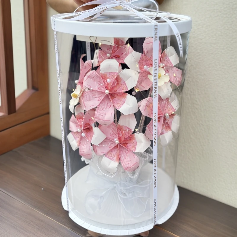 高档许愿花有钱花花束材料包蛋糕礼盒DIY生日礼物送男闺蜜老公