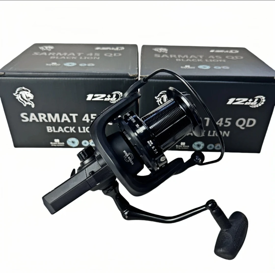 黑狮2024新款萨尔马特欧鲤钓纺车轮10000型远投合金线杯进口纺车