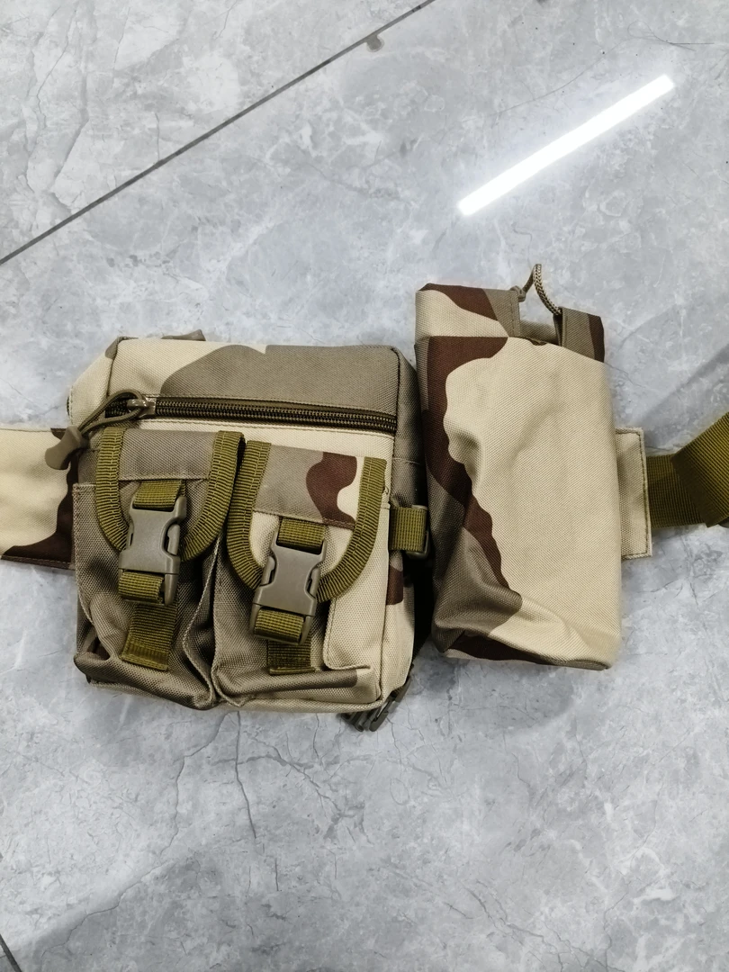 谷麦斜挎腰包战术包野钓便携式男户外运动迷彩多功能腰包单肩垂钓