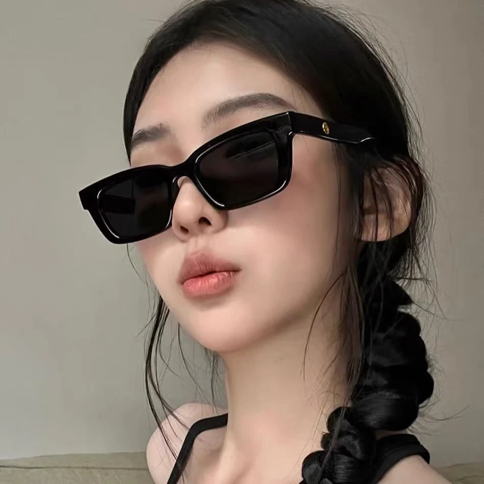 rose同款墨镜女欧美风夏小框小脸网红拍照窄太阳镜超酷ins辣妹