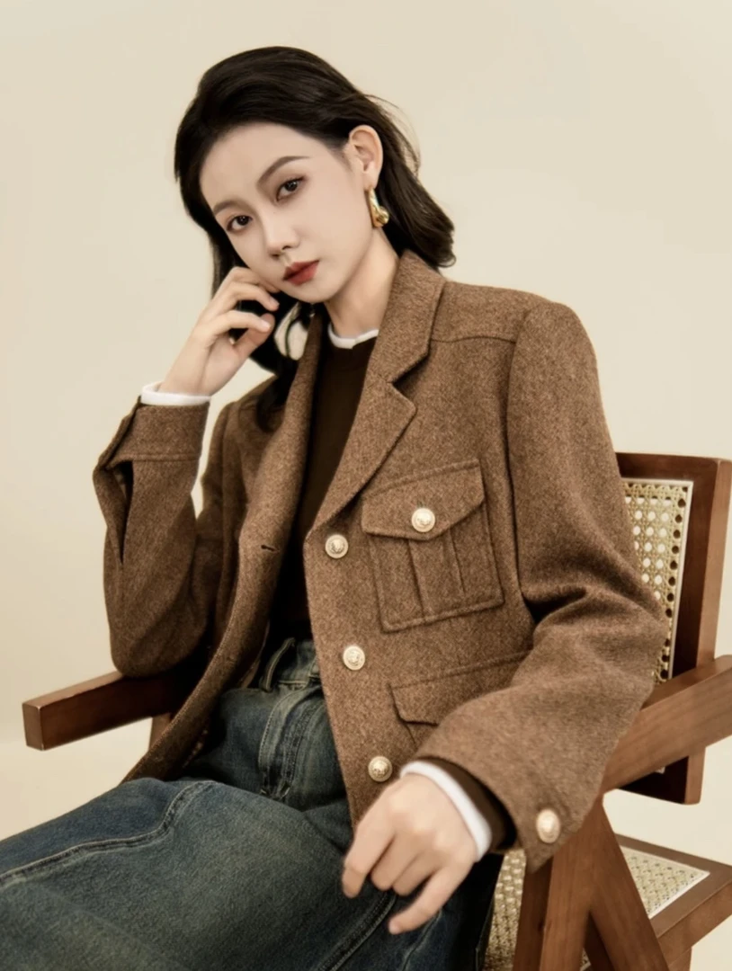 易缔媤复古小香风夹克外套D43486A5035