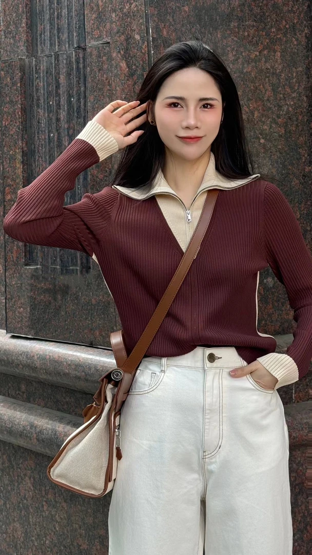 易缔媤拉链针织衫D73377WP002