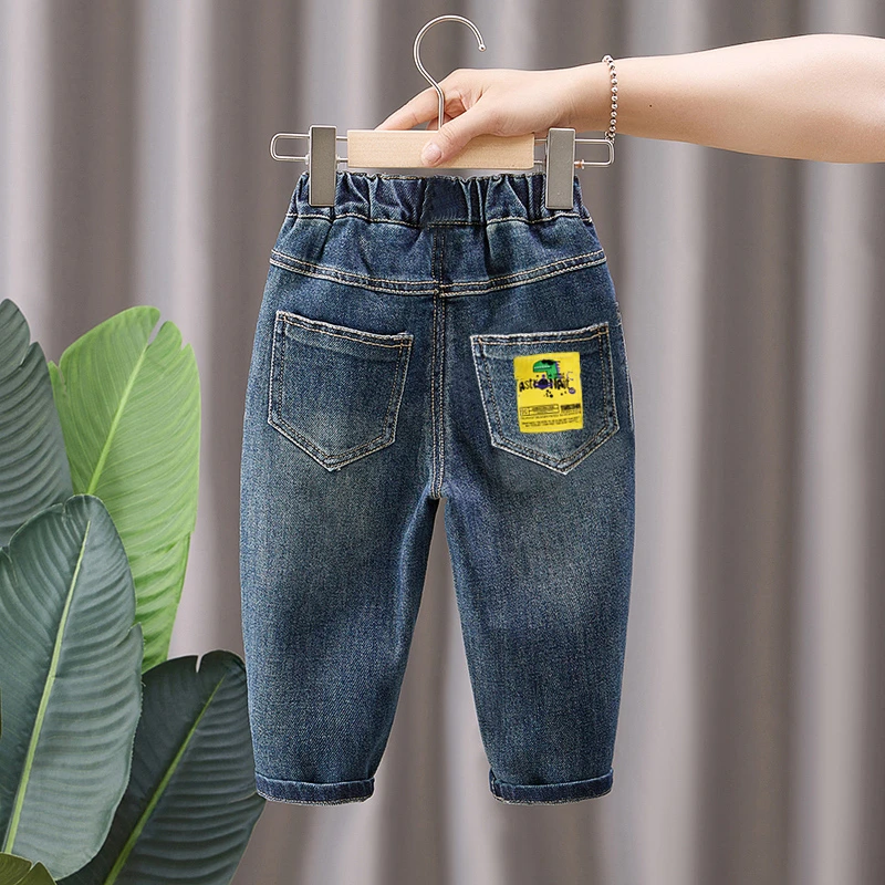 男童牛仔裤子春秋款新款儿童秋装休闲炸街长裤韩版裤子