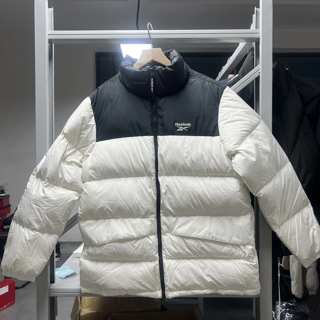 Reebok/锐步男女同款冬季保暖潮流拼色羽绒服黑白拼色HF2770