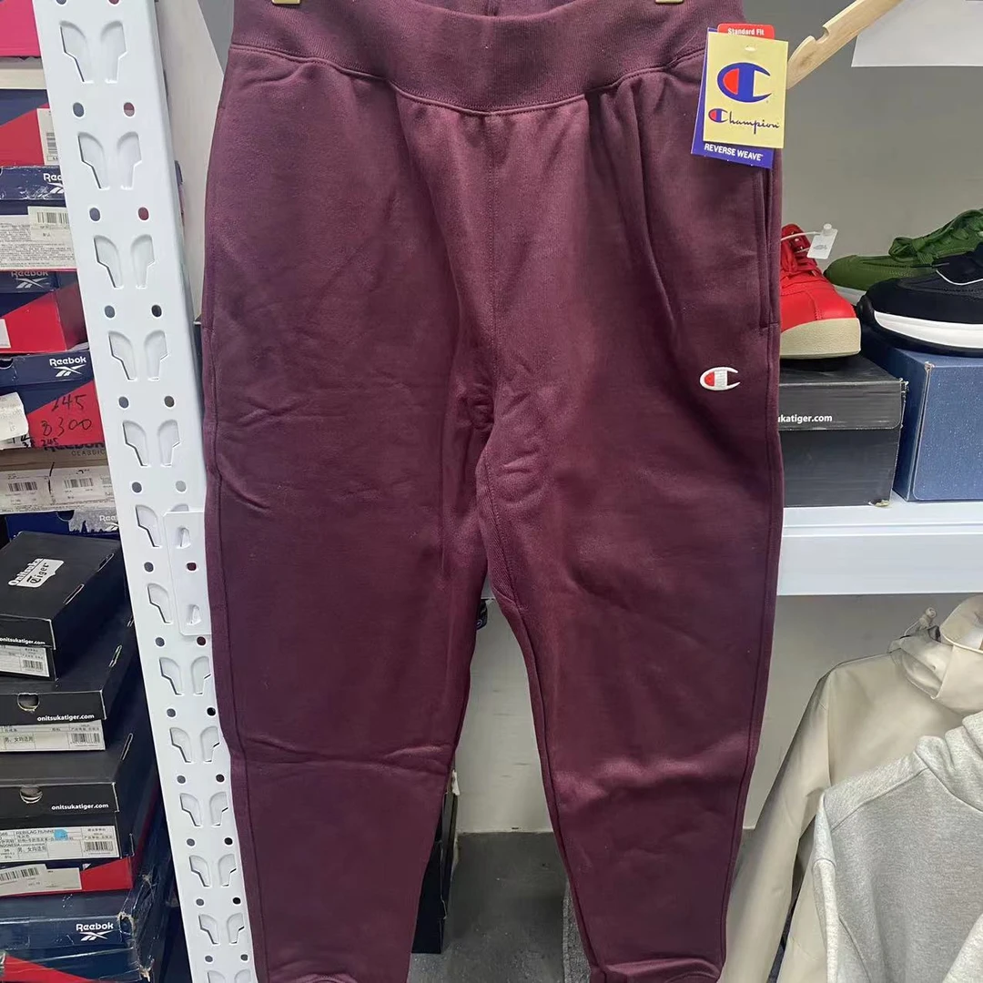 Champion/冠军 海外版男女同款纯色休闲加绒卫裤 GF01Y06146-ZM