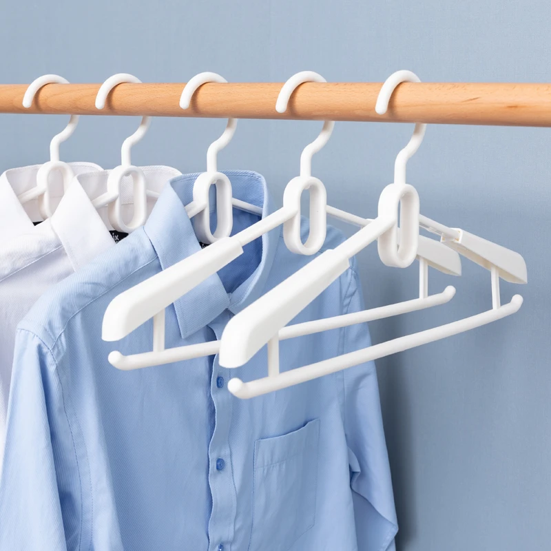 衣架塑料可伸缩调节衣服挂无痕旋转成人男女干湿两用家用大号加厚