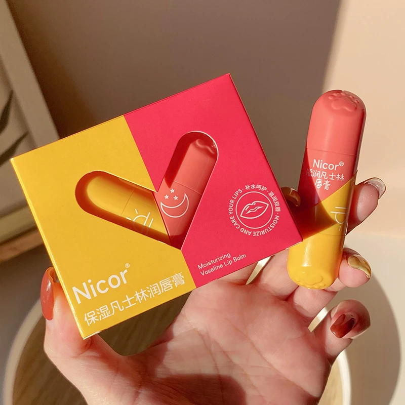 比心润唇膏双头滋润保湿唇纹防干裂男女平价便携迷你补水持久套盒