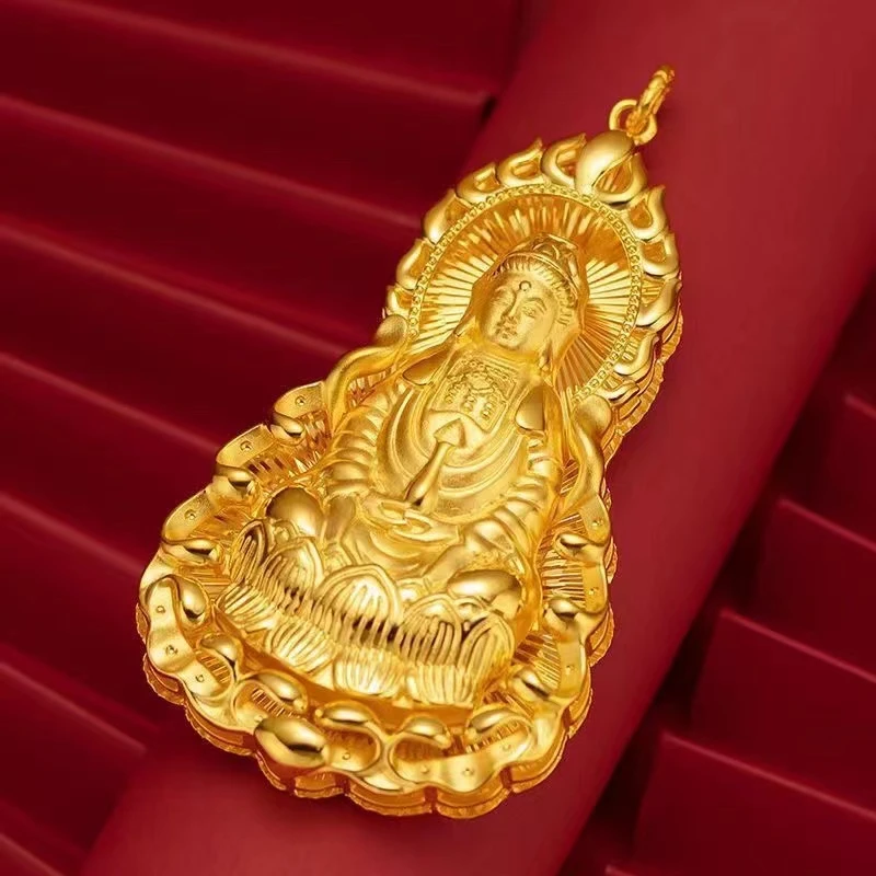 合金吊坠 合金吊坠 火焰观音吊坠经典大气精美雕刻传承项坠编绳