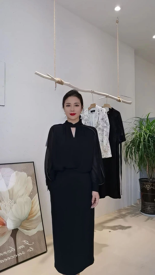 【大妍妍精致女装】黑色时尚显瘦气质衬衣