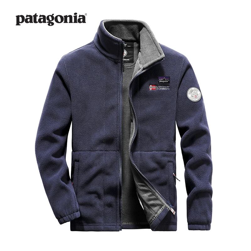 Patagonia巴塔哥尼亚抓绒衣男户外运动加绒摇粒绒立领软壳外套
