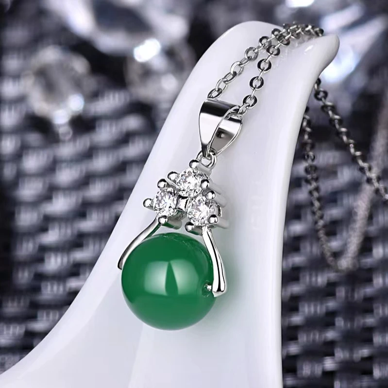 新中式绿色转运珠吊坠轻奢百搭【佩带证书】