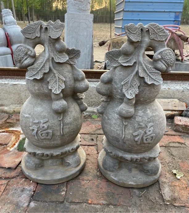 葫芦福禄，青石，高60直径30