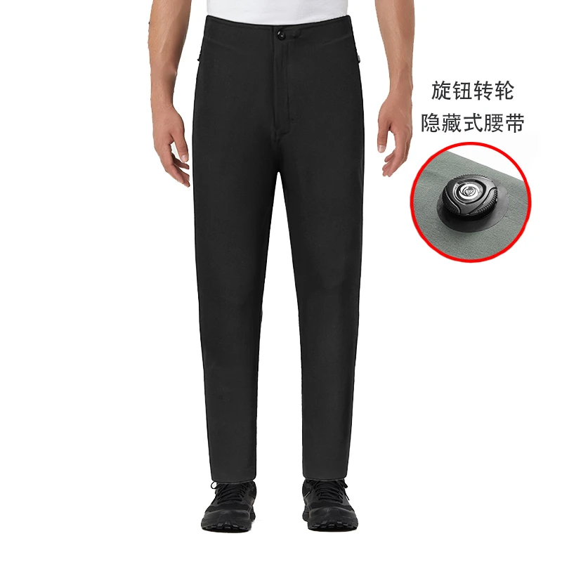 春夏男子户外运动徒步速干长裤隐形腰带透气商务长裤/23-V56165