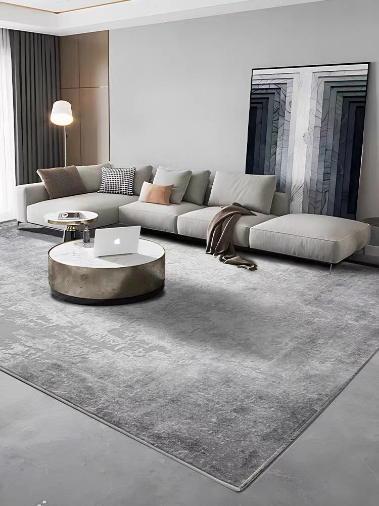 （寻毯）极简风轻奢高级意式极简别墅客厅家用加厚耐脏简约地毯