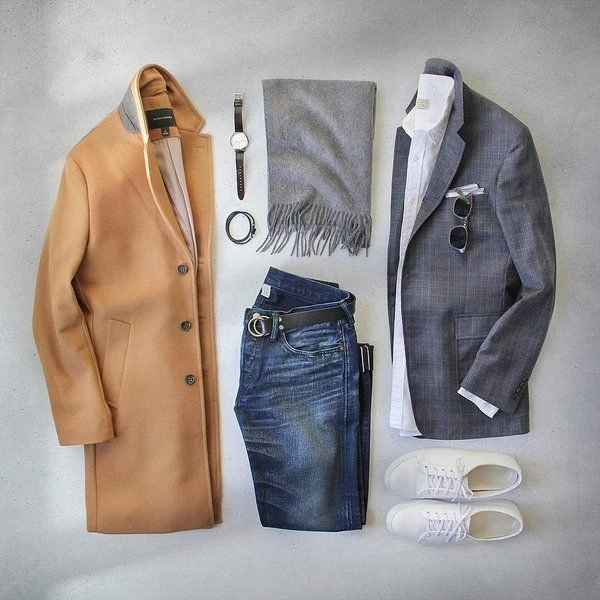 181秋冬男士简约韩版时尚百搭商务潮流休闲外套