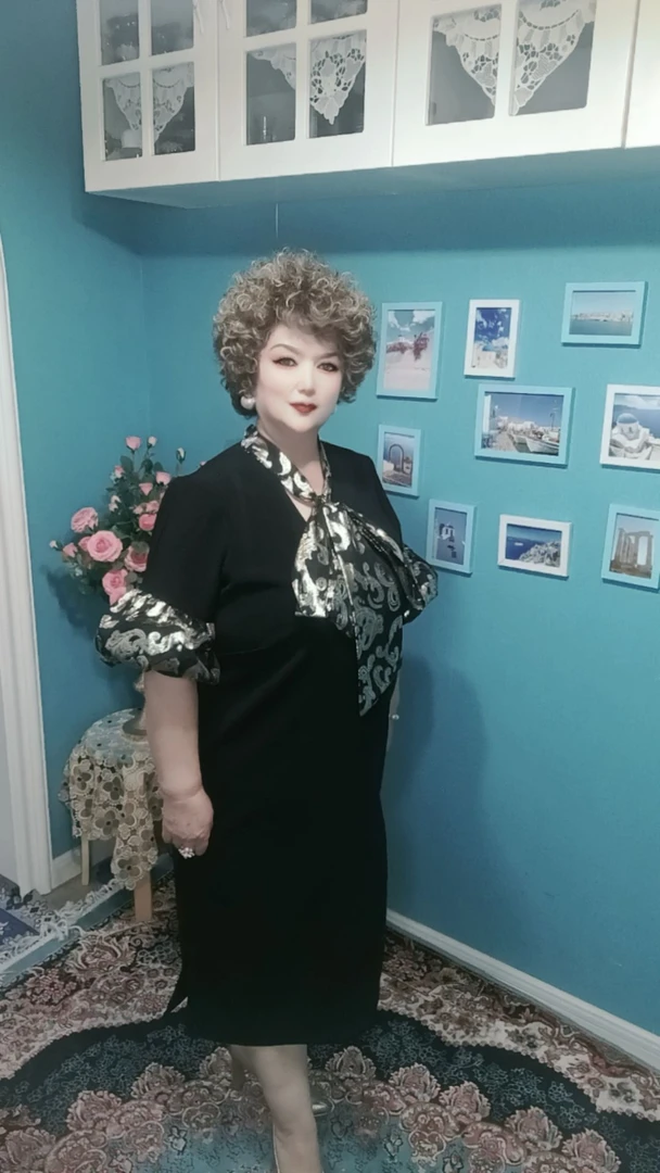 连衣裙长款礼服黑色气质修身网红提花日常设计师ins优雅