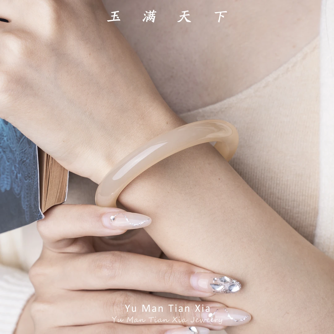 玉满天下 高冰传承【藕粉】老坑料手镯