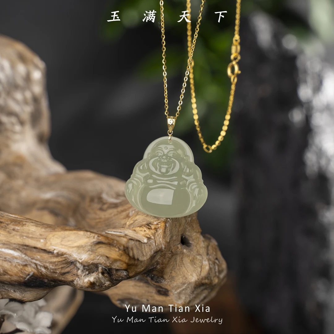 玉满天下【童童专属】 精致款和田玉佛公 吊坠 颜色多样性发1