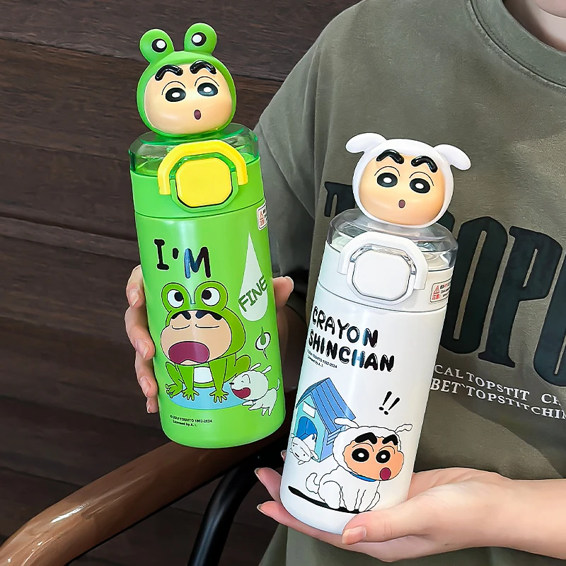 蜡笔小新公仔提手保温杯