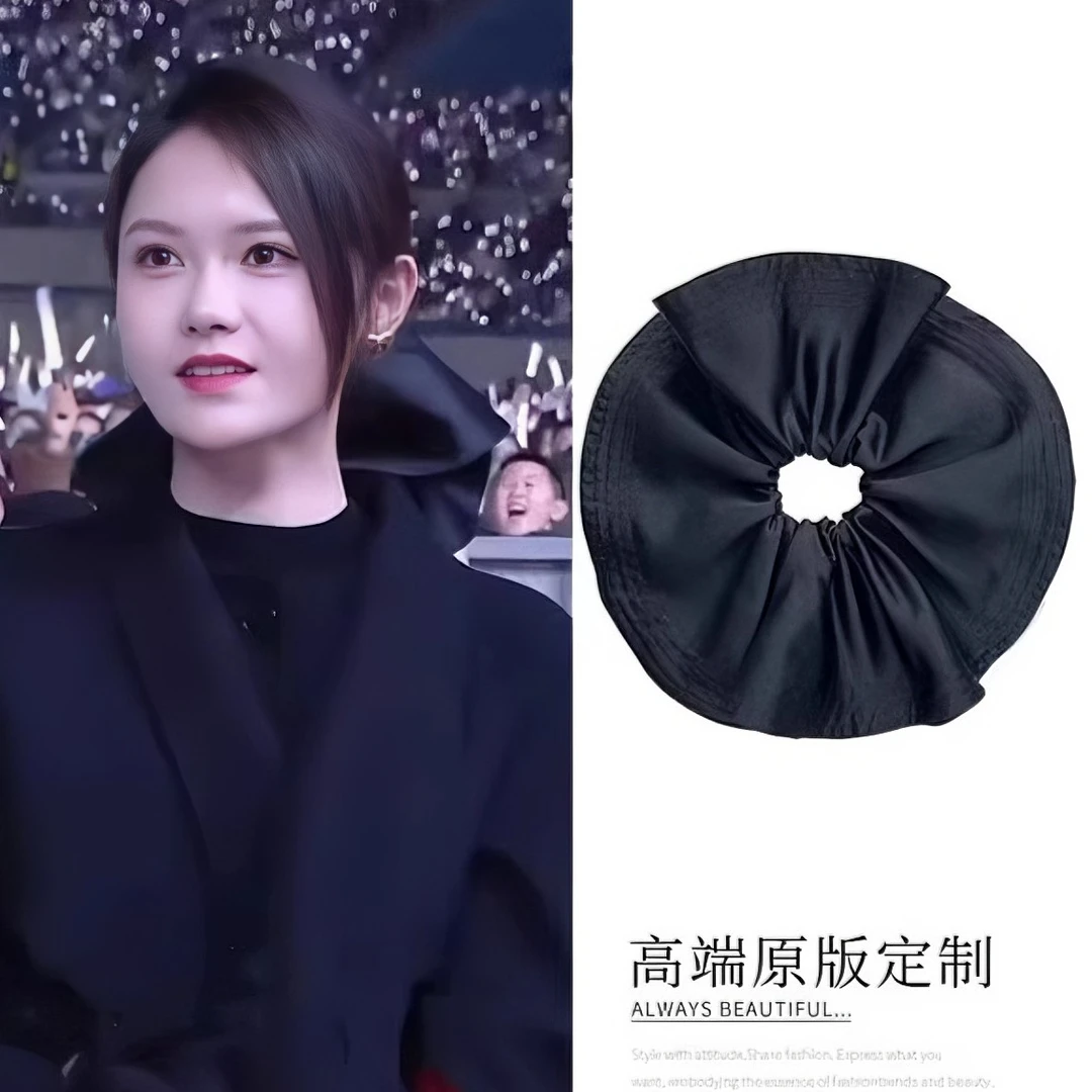 小杨嫂同款甜美赫本风大肠发圈低丸子头后脑勺发夹发饰气质头饰