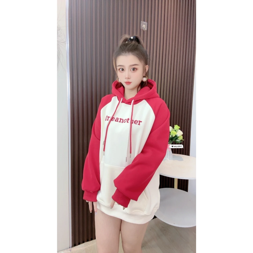 歌如虹品牌  时尚潮流均码加绒卫衣（166）