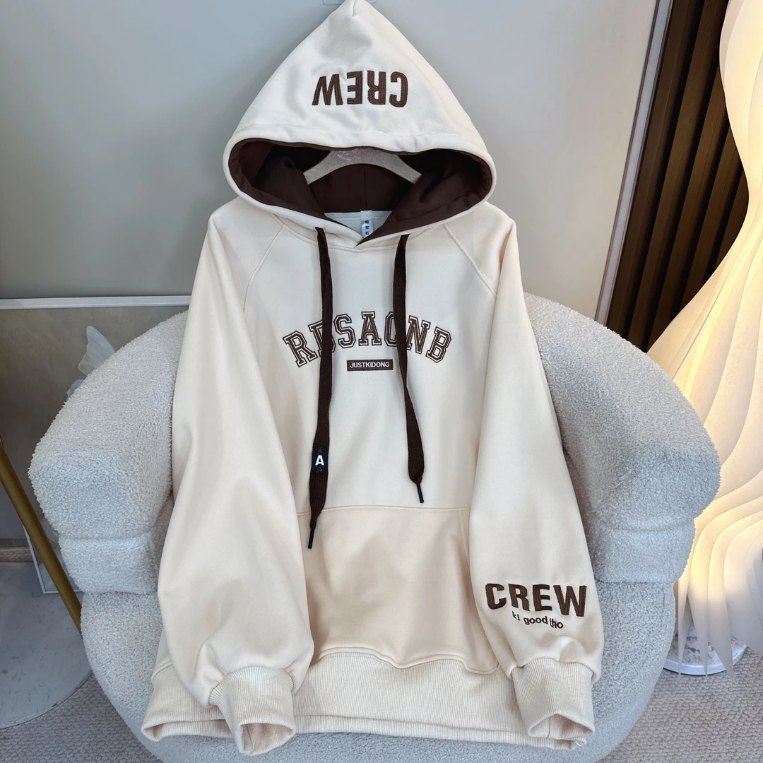 歌如虹品牌  时尚潮流均码加绒卫衣（107）