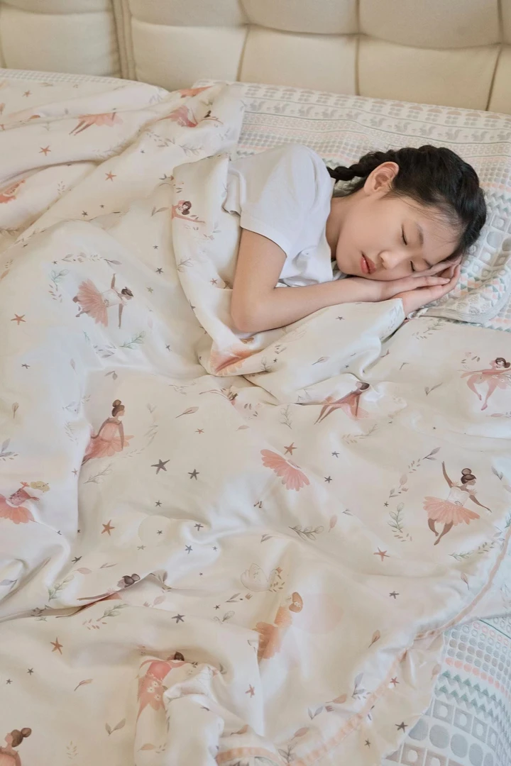 雅赞婴幼儿夏被凉而不冰整体可机洗双面双人单人薄款午睡毯空调被