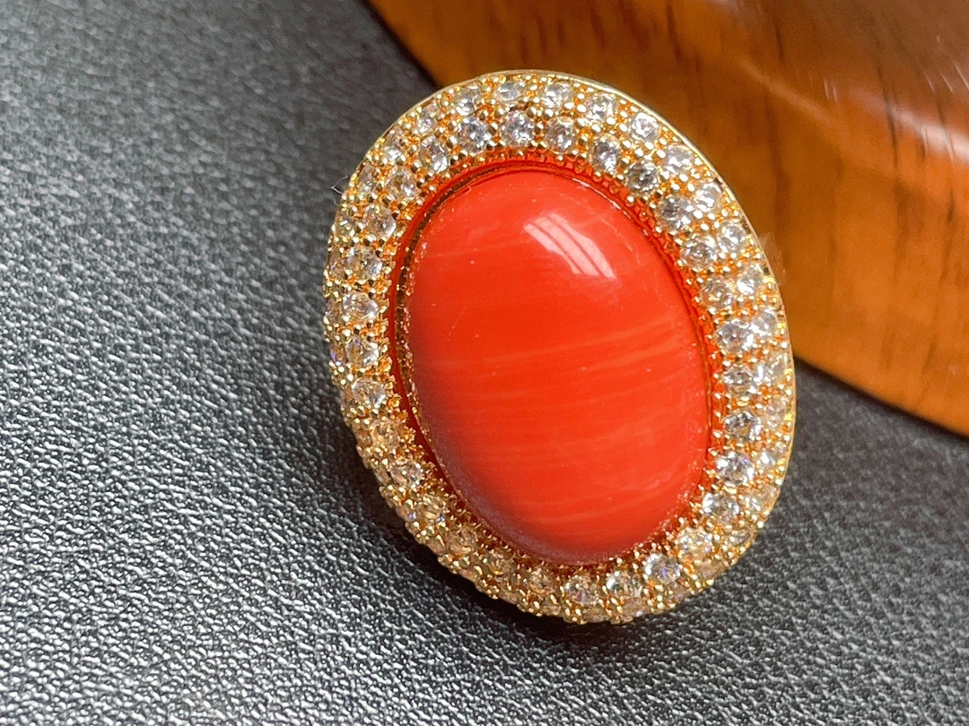 鸽子蛋面戒子DIY配件Q659