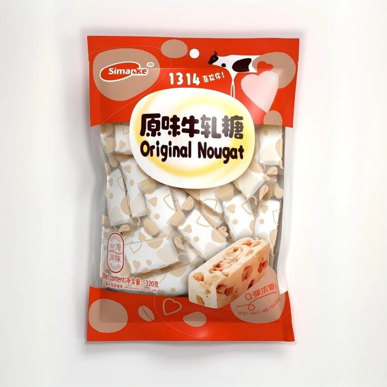 斯曼科原味牛轧糖320g 花生脆牛轧糖婚庆喜糖零食 传统花生糖年货