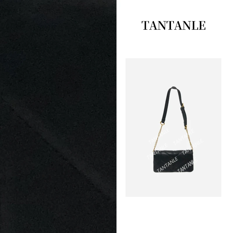 高定单肩斜跨经典时尚潮流黑色女包 阳云朵小号黑