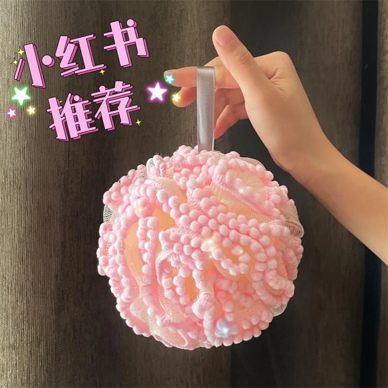 新款高档沐浴球浴花大号少女心可爱不散澡化搓背超柔洗澡神器