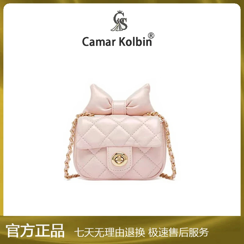 Camarkolbin 2025夏季新款轻奢韩版时尚可爱蝴蝶结单肩h157粉