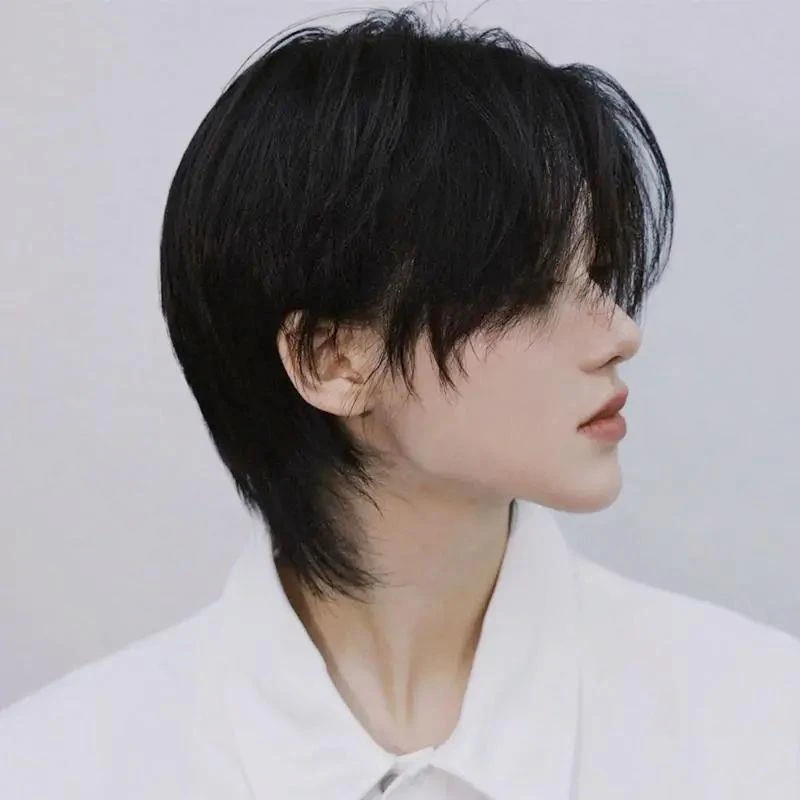 【优选】狼尾鲻鱼头男女通用假发网红同款日系武士头长直发帅气减