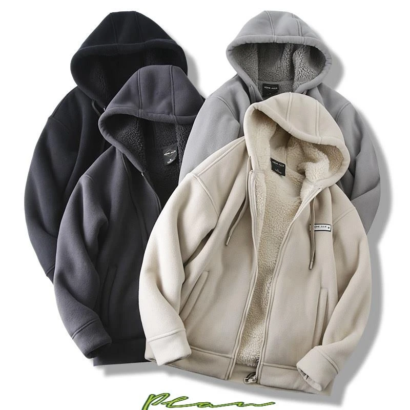 秋冬新款抓绒立体剪裁一体绒加厚男女同款柔软摇粒绒外套LX5305