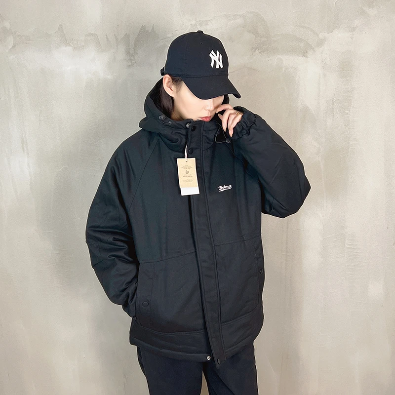 冬季加厚连帽棉服男士宽松版棉服保暖舒适工装冲锋衣户外GS1295款