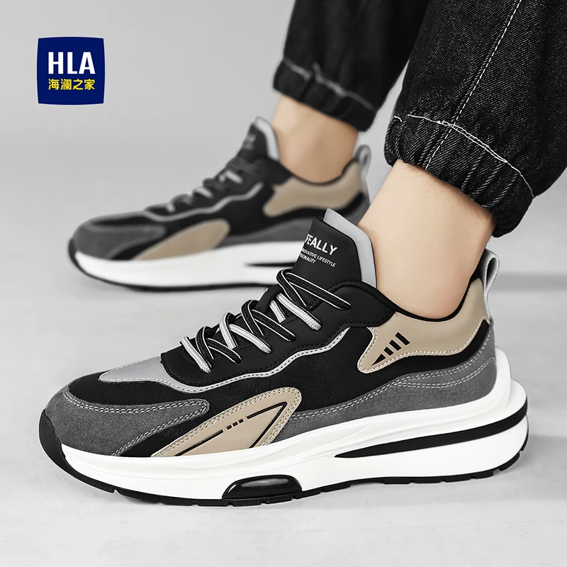 HLA/海澜之家男鞋新品春秋百搭潮流轻便休闲鞋时尚男士防滑运动鞋