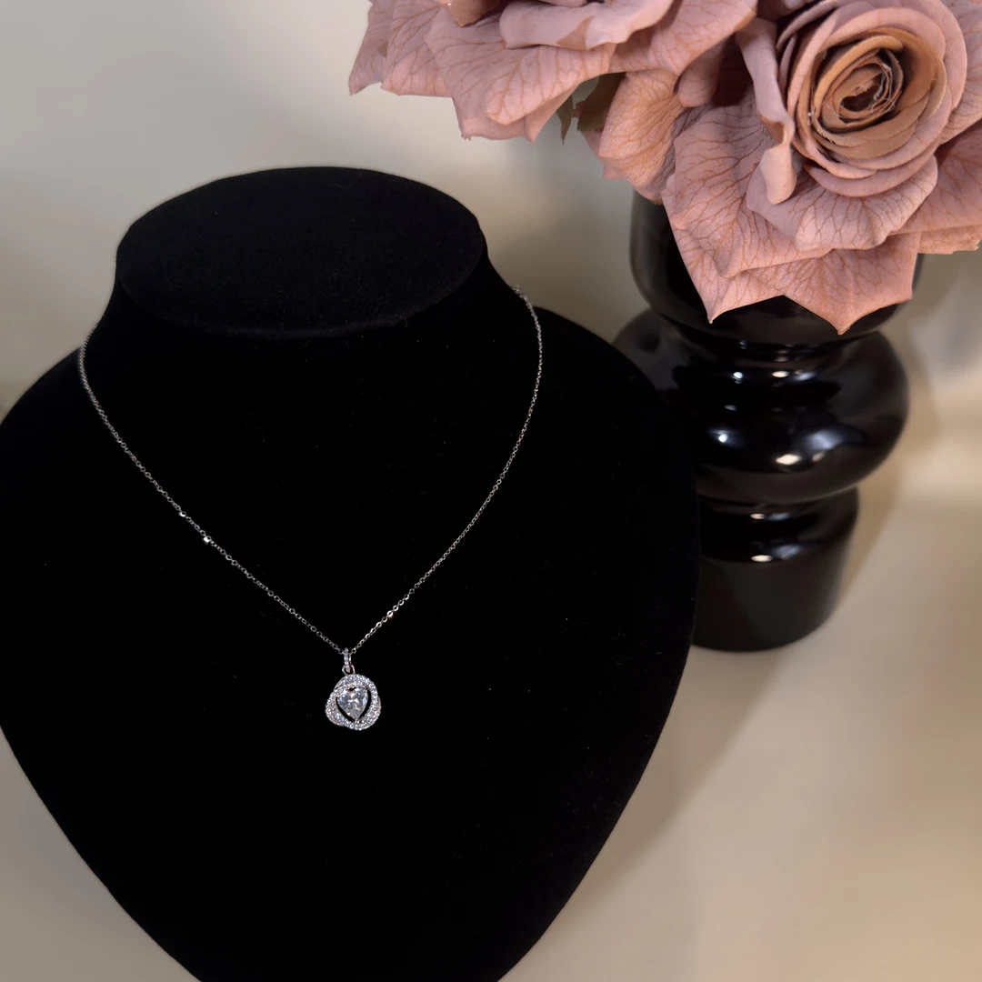 坠链均925银合成锆石 【心动】时尚轻奢项链气质个性精致项链99174