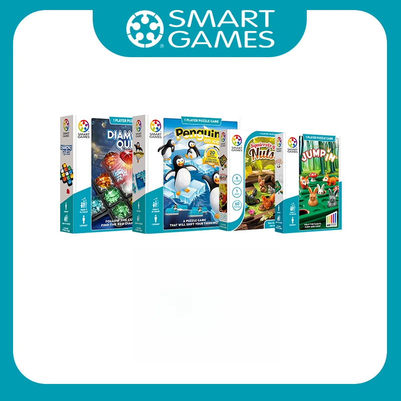 SmartGames 6岁套装：疯狂松鼠+小兔蹦蹦跳+企鹅滑滑冰+钻石迷阵
