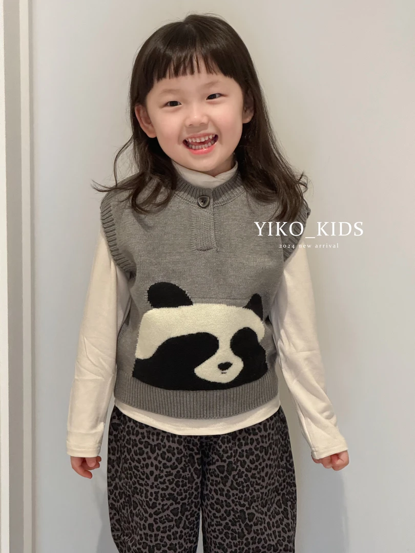 小童韩系秋冬款 捂眼熊毛衣坎肩马甲【现】