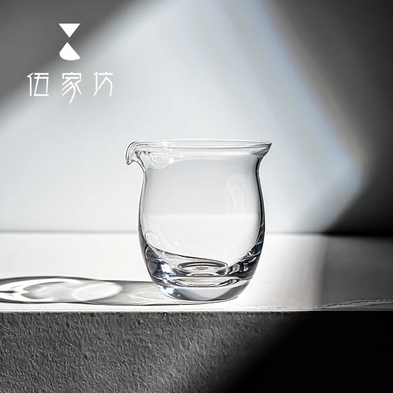 中式水晶公道玻璃茶道配件手工透明分茶器耐热防烫家用创意公杯