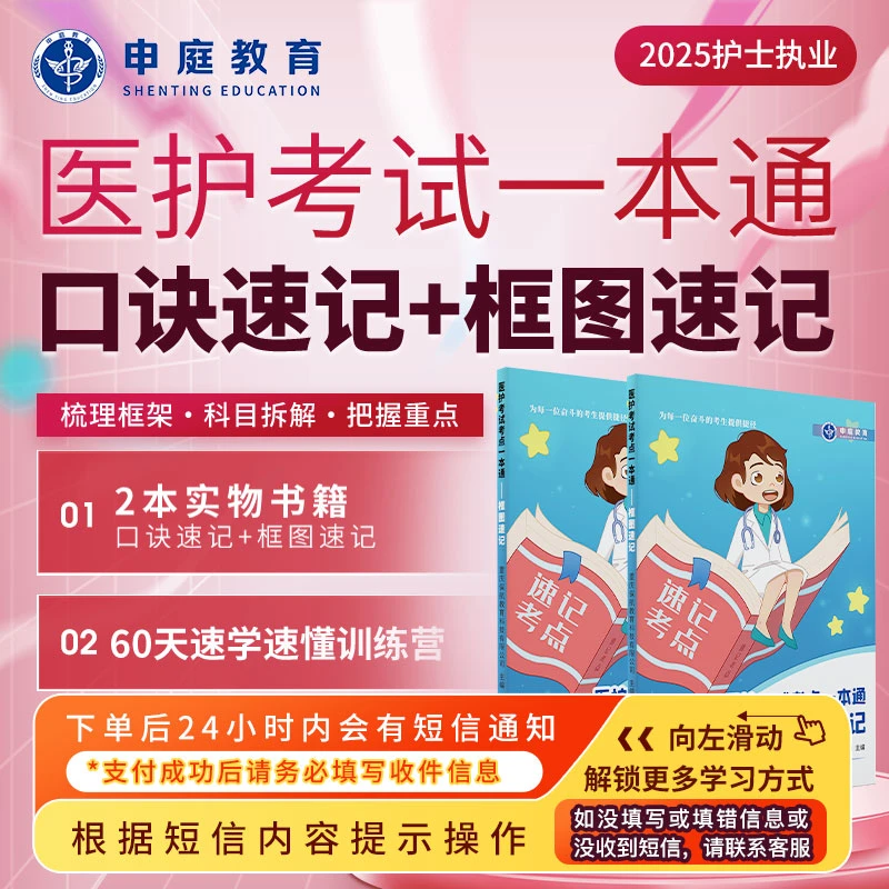 25年护考【医护考点一本通·框图速记+口诀速记】申庭教育专业培训