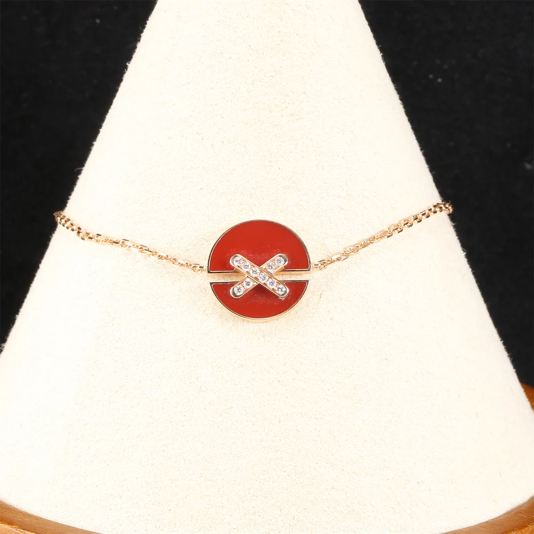 99新 Chaumet/尚美 久久 红玉髓 缘定一生系列 玫瑰金 手链 18K